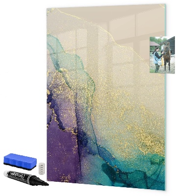 Magnetic dry erase board Colorful memories on a cork board
