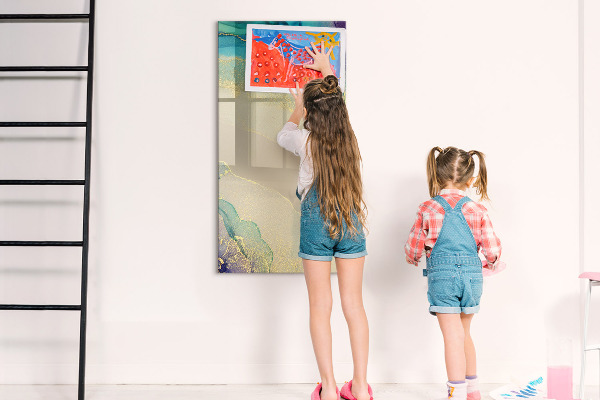 Dry erase board magnetic A stylish board for notes and photos