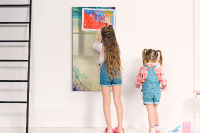 Dry erase board magnetic A stylish board for notes and photos