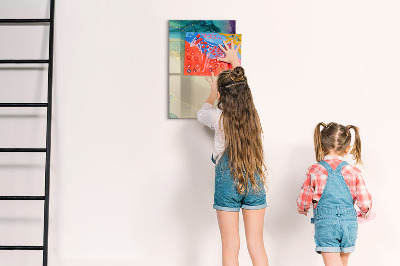 Dry erase board magnetic A stylish board for notes and photos
