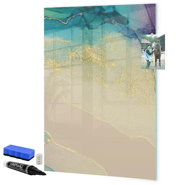 Dry erase board magnetic A stylish board for notes and photos