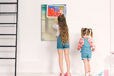 Dry erase board magnetic A stylish board for notes and photos