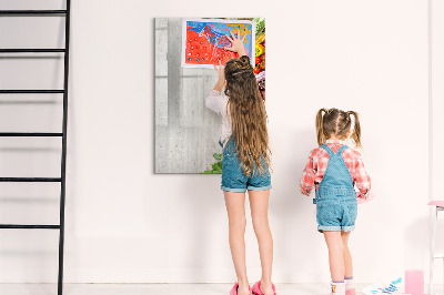 Magnetic dry erase board Creative board for notes and photos