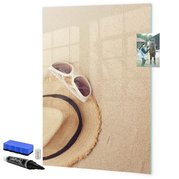 Magnetic dry erase board Summer memories at the beach