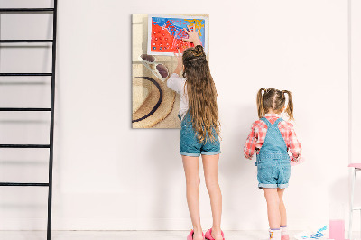Magnetic dry erase board Summer memories at the beach