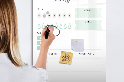 Magnetic dry erase board Daily organization and task plan