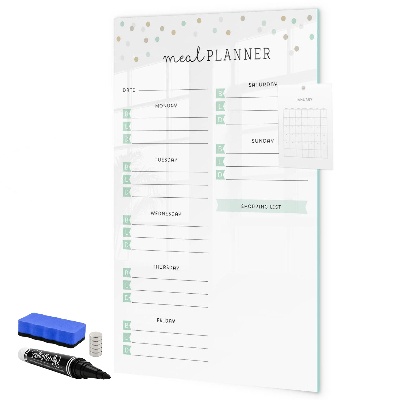 Magnetic dry erase board Meal planner for the whole week