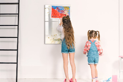 Magnetic dry erase board Creative board for photos and notes