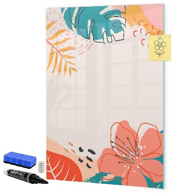 Magnetic dry erase board A colorful board for notes and photos