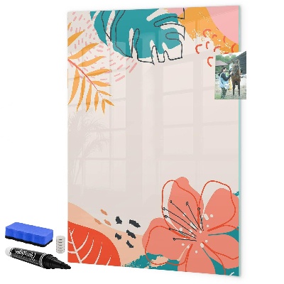 Magnetic dry erase board A colorful board for notes and photos