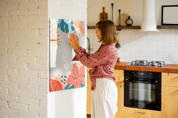Magnetic dry erase board A colorful board for notes and photos
