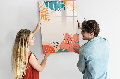Magnetic dry erase board A colorful board for notes and photos