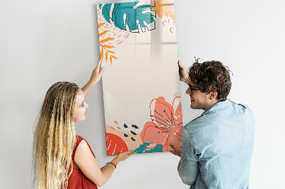 Magnetic dry erase board A colorful board for notes and photos