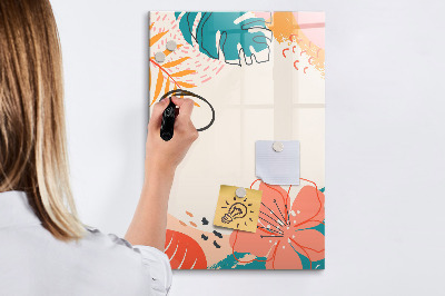 Magnetic dry erase board A colorful board for notes and photos