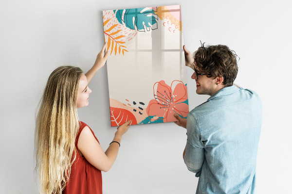 Magnetic dry erase board A colorful board for notes and photos