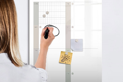 Magnetic dry erase board Weekly plan with space for photos