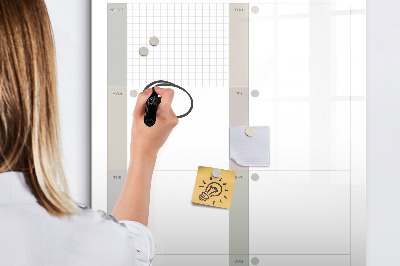 Magnetic dry erase board Weekly plan with space for photos