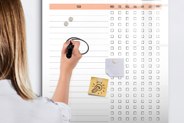 Dry erase board magnetic Monthly cleaning list