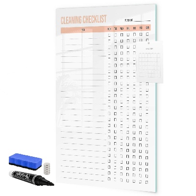 Dry erase board magnetic Monthly cleaning list