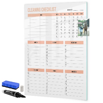 Magnetic dry erase board Cleaning To-Do List