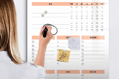 Magnetic dry erase board Cleaning To-Do List