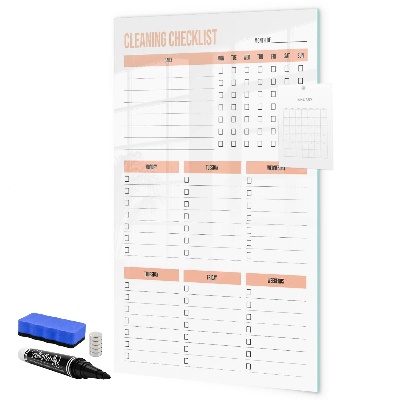 Magnetic dry erase board Cleaning To-Do List