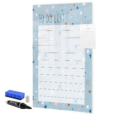 Magnetic dry erase board To-do list with space for photos