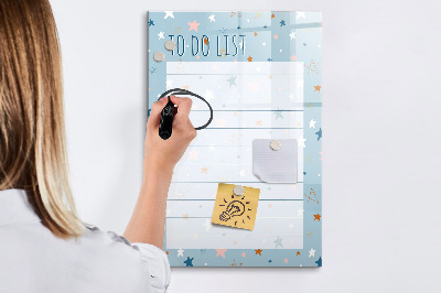 Magnetic dry erase board To-do list with space for photos