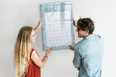 Magnetic dry erase board To-do list with space for photos