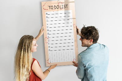 Dry erase board magnetic To-do list with space for photos