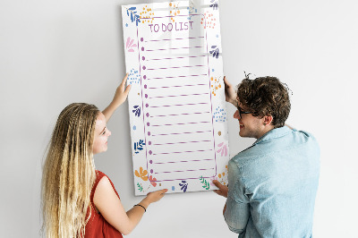 Magnetic dry erase board A colorful board for notes and photos