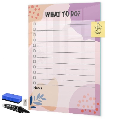 Dry erase board magnetic Planner with space for photos
