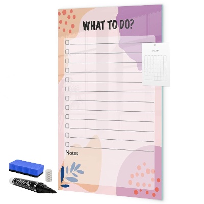 Dry erase board magnetic Planner with space for photos