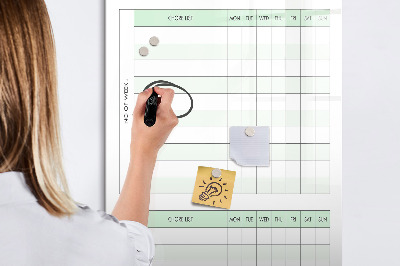 Magnetic dry erase board Household chores planner for the family