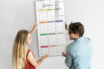 Dry erase board magnetic Shopping list with space for photos