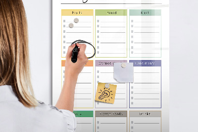 Dry erase board magnetic Shopping list with space for photos