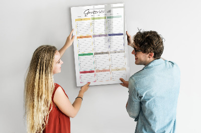 Dry erase board magnetic Shopping list with space for photos