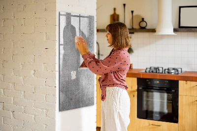 Dry erase board magnetic Modern board for notes and photos