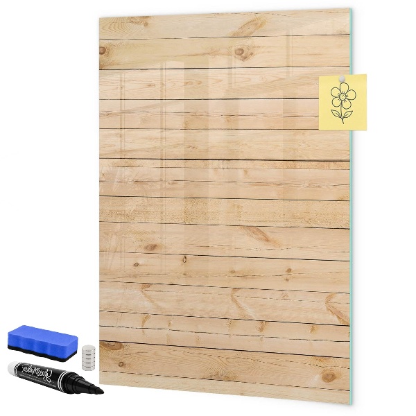 Magnetic dry erase board Note board on a wooden background