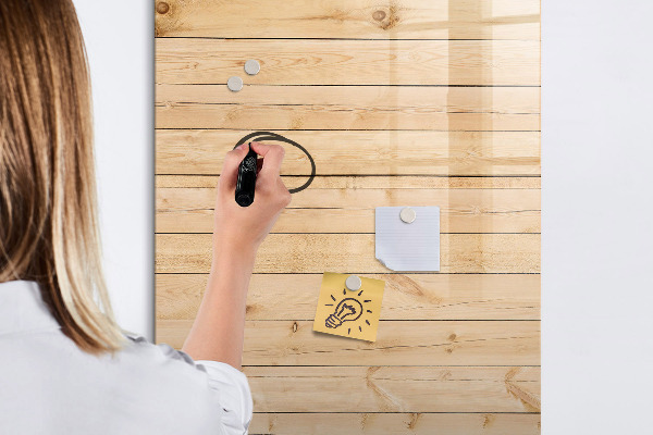 Magnetic dry erase board Note board on a wooden background