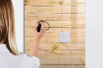 Magnetic dry erase board Note board on a wooden background