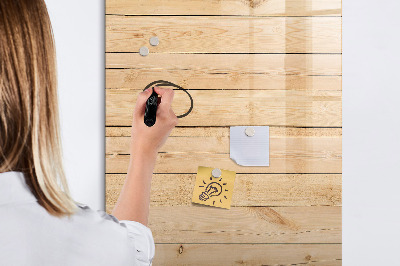 Magnetic dry erase board Note board on a wooden background