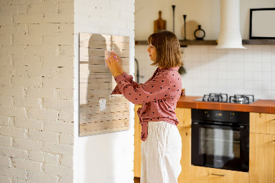 Magnetic dry erase board Note board on a wooden background