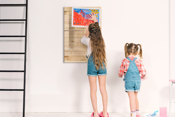 Magnetic dry erase board Note board on a wooden background