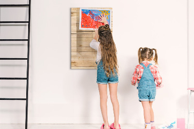 Magnetic dry erase board Note board on a wooden background