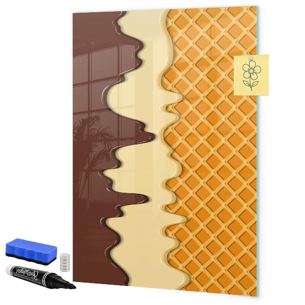 Dry erase board magnetic A cute board for photos and notes