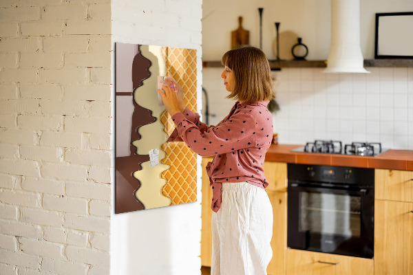 Dry erase board magnetic A cute board for photos and notes