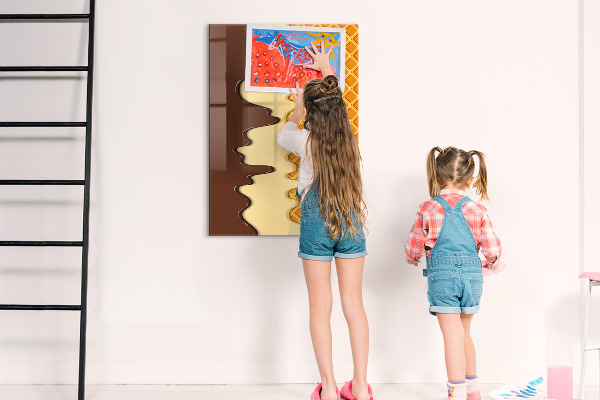 Dry erase board magnetic A cute board for photos and notes