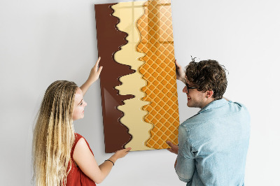 Dry erase board magnetic A cute board for photos and notes