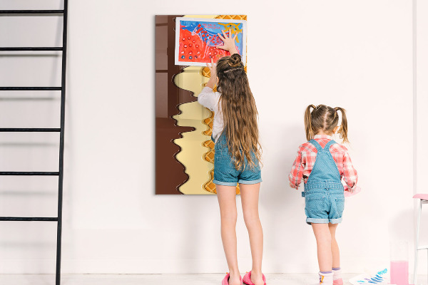 Dry erase board magnetic A cute board for photos and notes